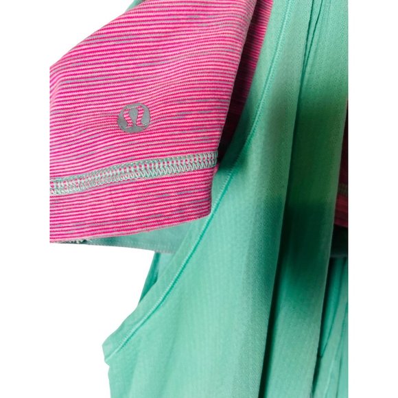 Lululemon Seafoam Green and Pink Workout Top Size  small - Picture 3 of 6